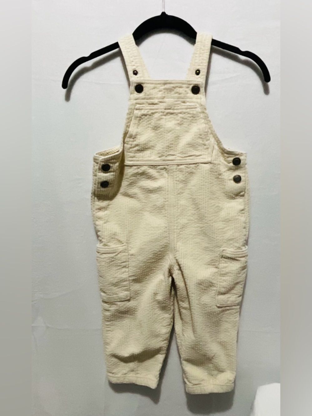 Little Co Lauren ConradToddler 3T Cream Corduroy Overalls Neutral Boho Aesthetic